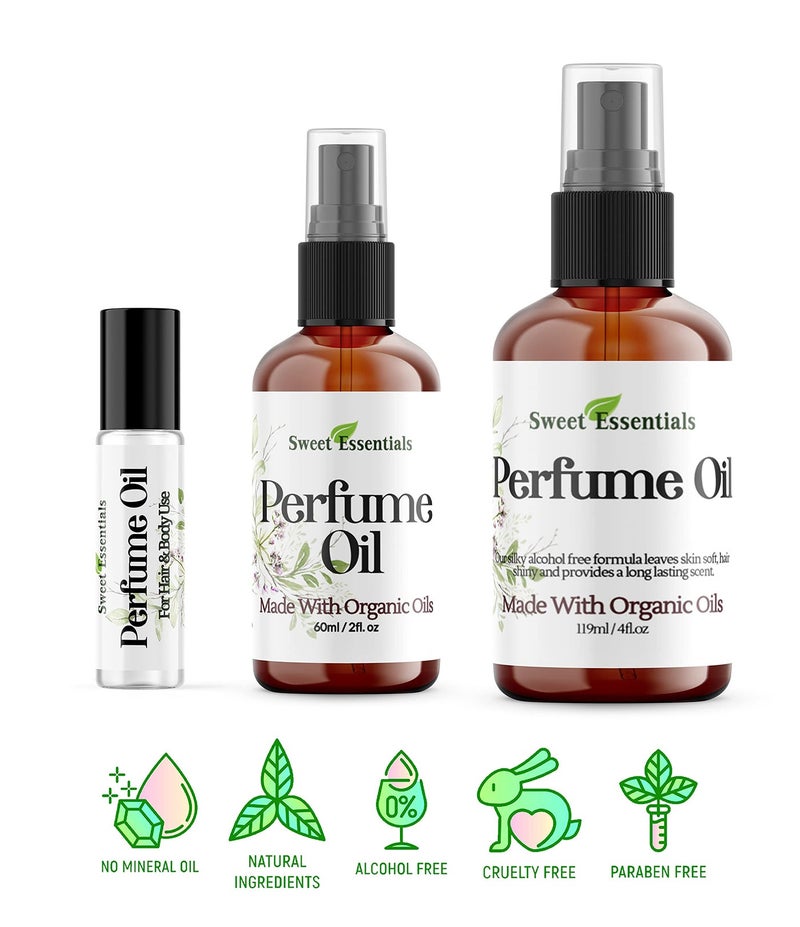 Sweet Essentials JASMINE VANILLA, Fragrance/Perfume Oil, Made with Organic Oils, 2oz, Spray on Perfume Hair & Body Oil - Alcohol, Silicone & Preservative Free - Image 3